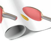 卓球のラケットおよび球 ラッピングペーパー (ロールコーナー)