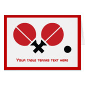 卓球の卓球のラケットおよび球は、赤い黒くします (正面横)