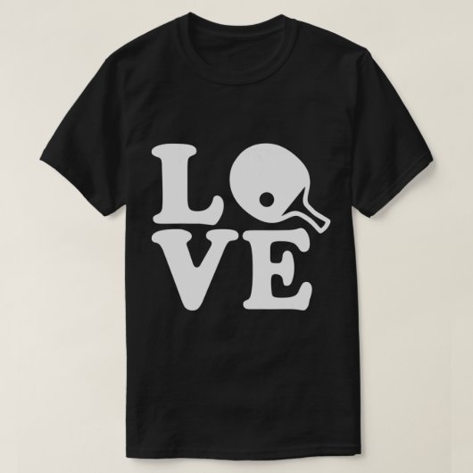 卓球の卓球の愛 Tシャツ (デザイン正面)