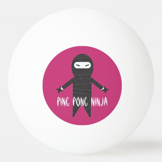 卓球の忍者-ポーンのPongの球 卓球ボール (正面)