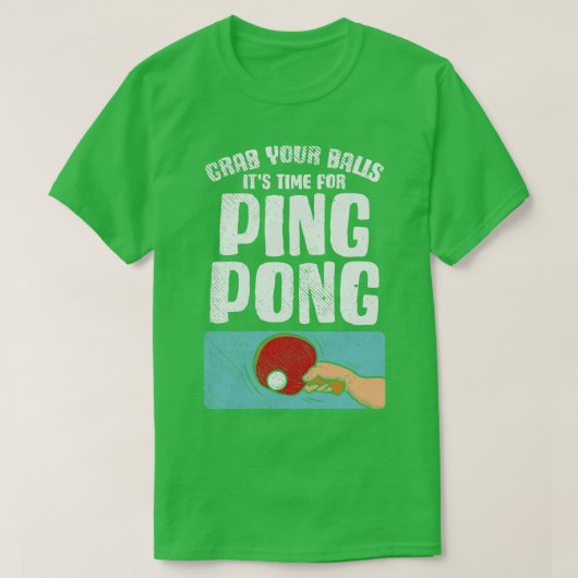 卓球の時間 Tシャツ (デザイン正面)