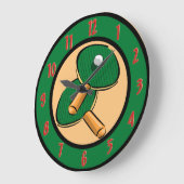 卓球の柱時計 ラージ壁時計 (傾斜)