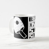卓球は生き延びます コーヒーマグカップ (正面左)