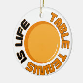 卓球は生命である セラミックオーナメント (左)