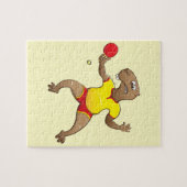 卓球を遊んでいるカピバラ ジグソーパズル (横)