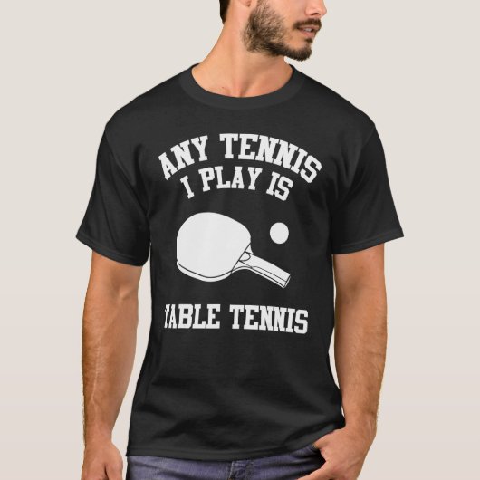 卓球ウェア テニスプレーヤーのデザイン Tシャツ (正面)