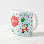 卓球クリスマス ジャンボコーヒーマグカップ (正面右)