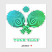 卓球グリーンカスタムカットビニールシール シール (シート)