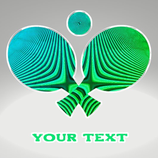 卓球グリーンカスタムカットビニールシール シール