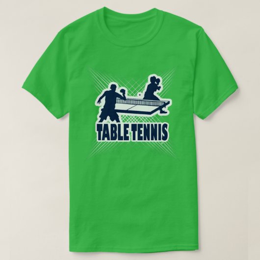 卓球スポーツデザイナーTシャツ Tシャツ (デザイン正面)