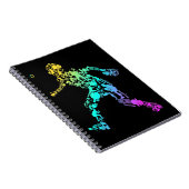 卓球スポーツ要素卓球選手 ノートブック (右側)