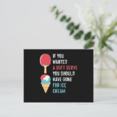 卓球ソフトサーブアイスクリームピンポン ポストカード (スタンド正面)