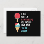 卓球ソフトサーブアイスクリームピンポン ポストカード (正面/裏面)