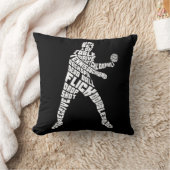 卓球タイポグラフィピンポンワードアート クッション (ブランケット)