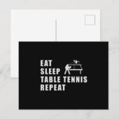 卓球パドルピンポンリピートおもしろいギフト ポストカード (正面/裏面)