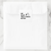 卓球パドルピンポンリピートギフトアイディア スクエアシール (バッグ)