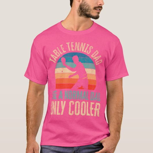 卓球パパピンポン棋士父の日 Tシャツ (正面)