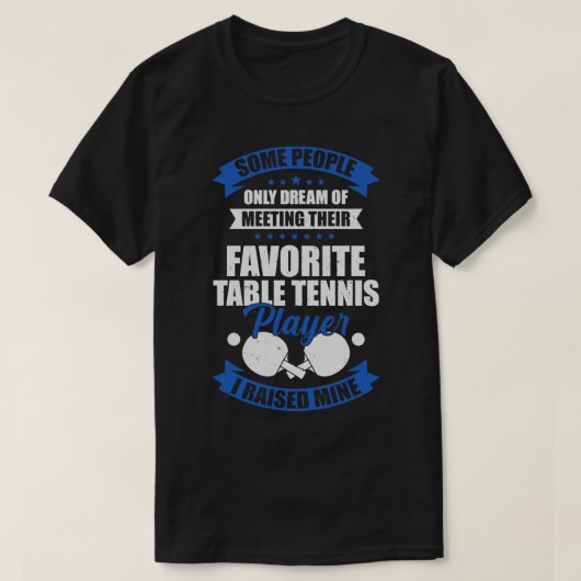 卓球パパ父ギフト Tシャツ (デザイン正面)