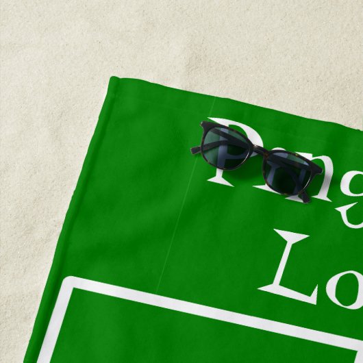 卓球パーソナライズされたデザイン ビーチタオル (インサイチュ)