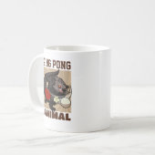 卓球ピンポンおもしろいビンチュロンベアキャット コーヒーマグカップ (正面左)