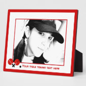 卓球ピンポンのラケットとボールフォト フォトプラーク (側面)