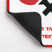 卓球ピンポンのラケットとボールブラック、赤 マウスパッド (コーナー)