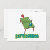 卓球ピンポンをバウンス ポストカード (正面/裏面)