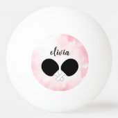卓球ピンポンテーマモノグラムの名 卓球ボール (正面)