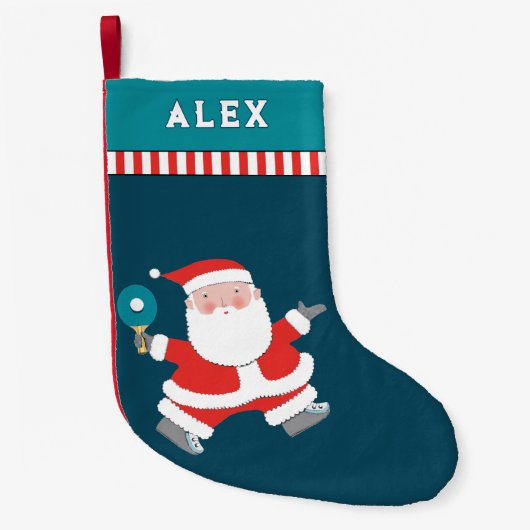 卓球ピンポンホリデーギフト スモールクリスマスストッキング (正面)