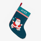 卓球ピンポンホリデーギフト スモールクリスマスストッキング (正面 (吊り時))