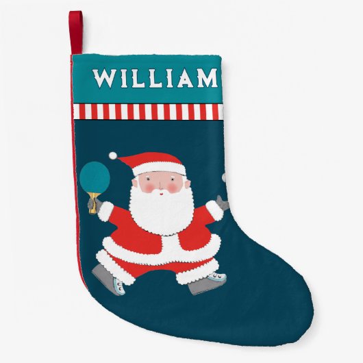 卓球ピンポンホリデーギフト スモールクリスマスストッキング (正面)