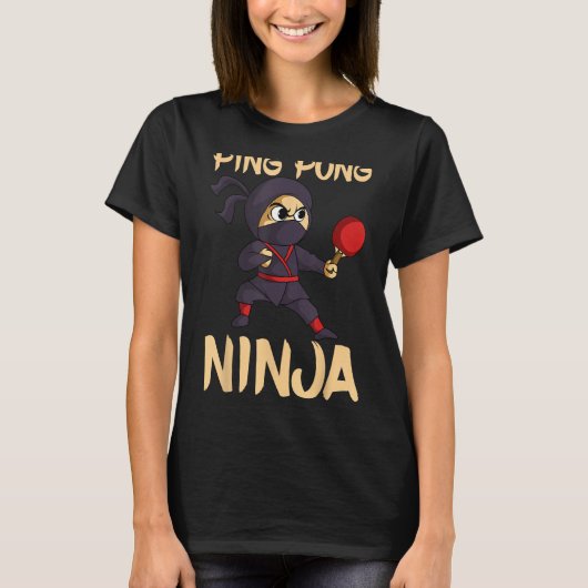卓球ピンポン忍者恋人 Tシャツ (正面)