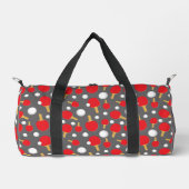 卓球ピンポン選手モノグラム ダッフルバッグ (正面)