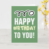 卓球プレーヤーおよびファンのためのハッピーバースデーカード カード (黄色い花)