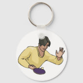 卓球プレーヤーのキーチェーン キーホルダー (裏面)