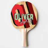 卓球プレーヤーカラー名モノグラはっきりしたム 卓球ラケット (正面)