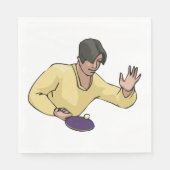 卓球プレーヤー紙ナプキンス スタンダードランチョンナプキン (正面)