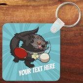 卓球ベアキャットピンポンビンチュロン漫画 キーホルダー (裏面)