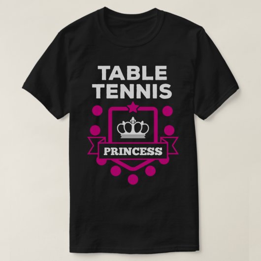 卓球ホワイト Tシャツ (デザイン正面)