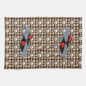 卓球ボールとタオル キッチンタオル (横)