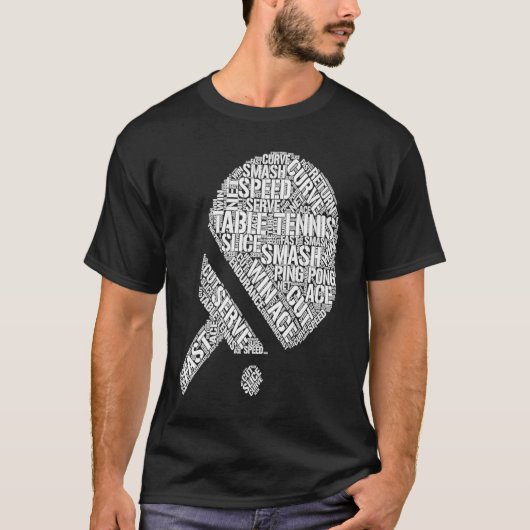 卓球ボールピンポン服メンズテーブル Tシャツ (正面)