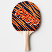 卓球モダンスマッシュブラックオレンジストライプ色 卓球ラケット (正面)