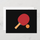 卓球ラケットおもしろい卓球スポーツロング インビテーションポストカード (正面/裏面)