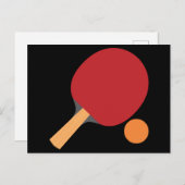 卓球ラケットおもしろい卓球スポーツロング 案内ポストカード (正面/裏面)