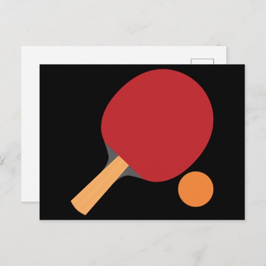 卓球ラケットおもしろい卓球スポーツロング 案内ポストカード (正面/裏面)