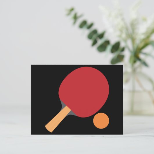 卓球ラケットおもしろい卓球スポーツロング 案内ポストカード (スタンド正面)