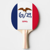 卓球ラケットとアイオワ州旗(米国) 卓球ラケット (正面)