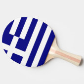 卓球ラケットとギリシャ国旗 卓球ラケット (横)
