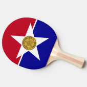 卓球ラケットとダラス国旗 卓球ラケット (横)