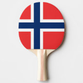 卓球ラケットとノルウェー国旗 卓球ラケット (正面)